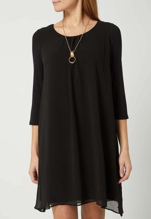 DOUBLE LAYER LOOK MIT SCHMUCKDETAIL - Jerseykleid - schwarz