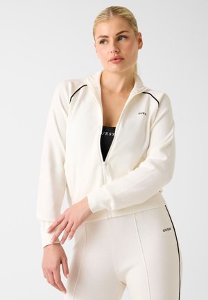 MIT HOHEM KRAGEN - Sweat zippé - creme