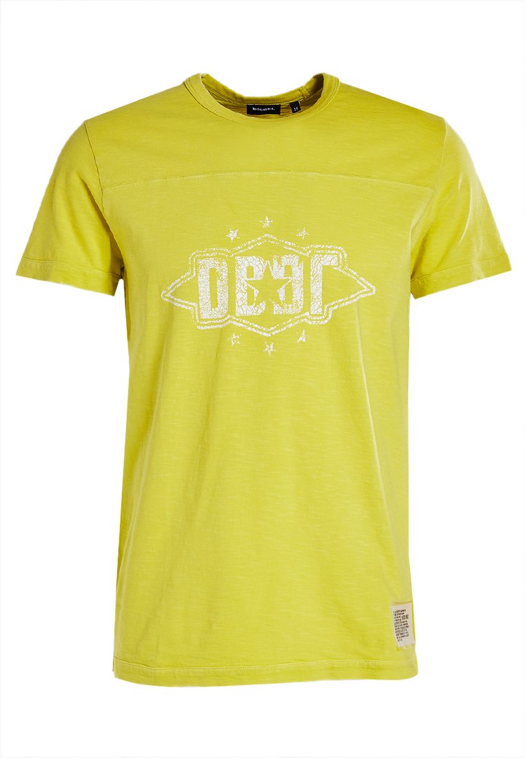 Diesel T-shirt print geel