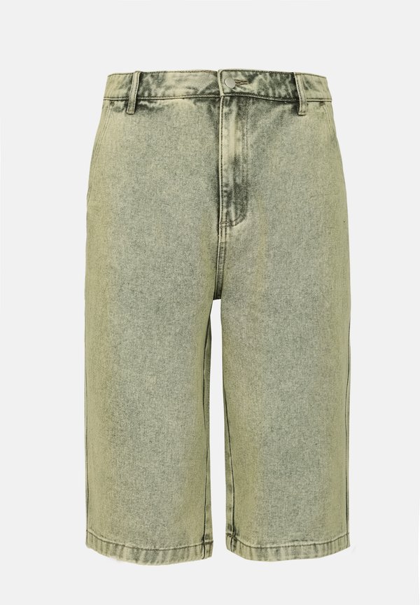 UNISEX - Denim shorts - light olive3