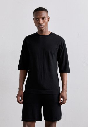 CREW NECK TEE - Basic póló - sleek black