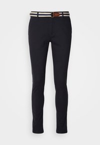BELTED MOTT - Chino hlače - black