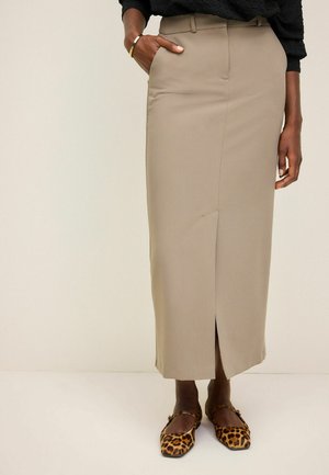 TWILL REGULAR FIT - Puzdrová sukňa - taupe brown