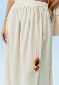 Next TEXTURED WITH BEADED - Jupe longue - ecru