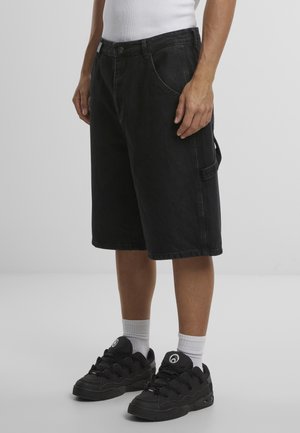 2Y Studios WORKER - Denim shorts - washed black