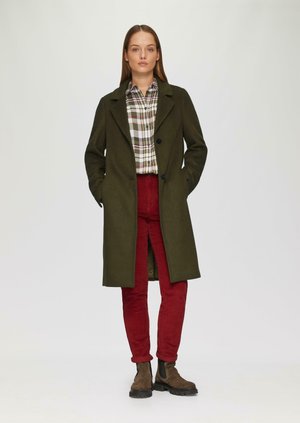 s.Oliver MIT REVERSKRAGEN - Classic coat - olivgrün