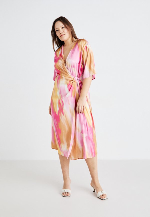 CARVELIANE WRAP DRESS  - Day dress - roseate spoonbill/sunset fade4