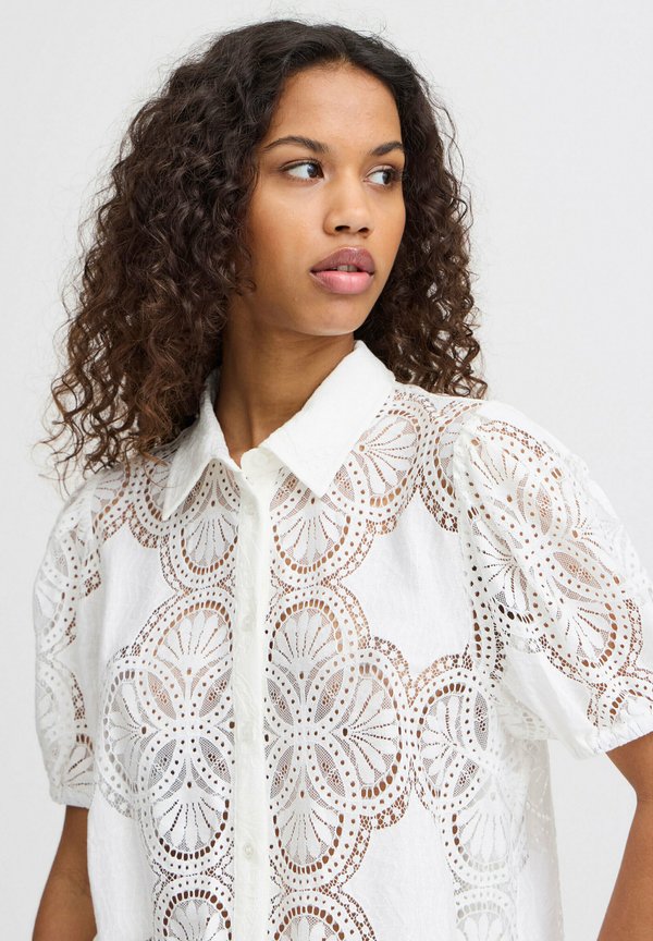 IHSILJA - Button-down blouse - cloud dancer4