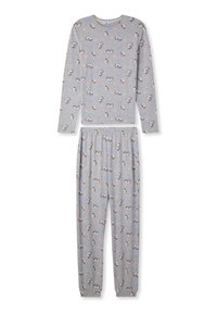 Terranova SET CON UNICORNI - Pigiama - var grigio chiaro melange