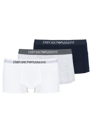 Emporio Armani TRUNK 3 PACK - Boxers - white/heather gray/navy blue