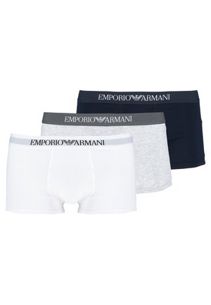 Emporio Armani TRUNK 3 PACK - Alushousut - white/heather gray/navy blue