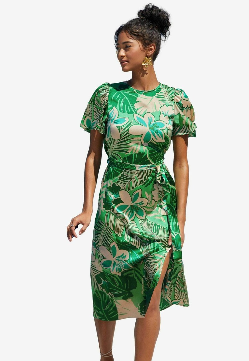 Friends Like These FLUTTER SLEEVE PRINTED MIDI REGULAR FIT - Vapaa-ajan mekko - green