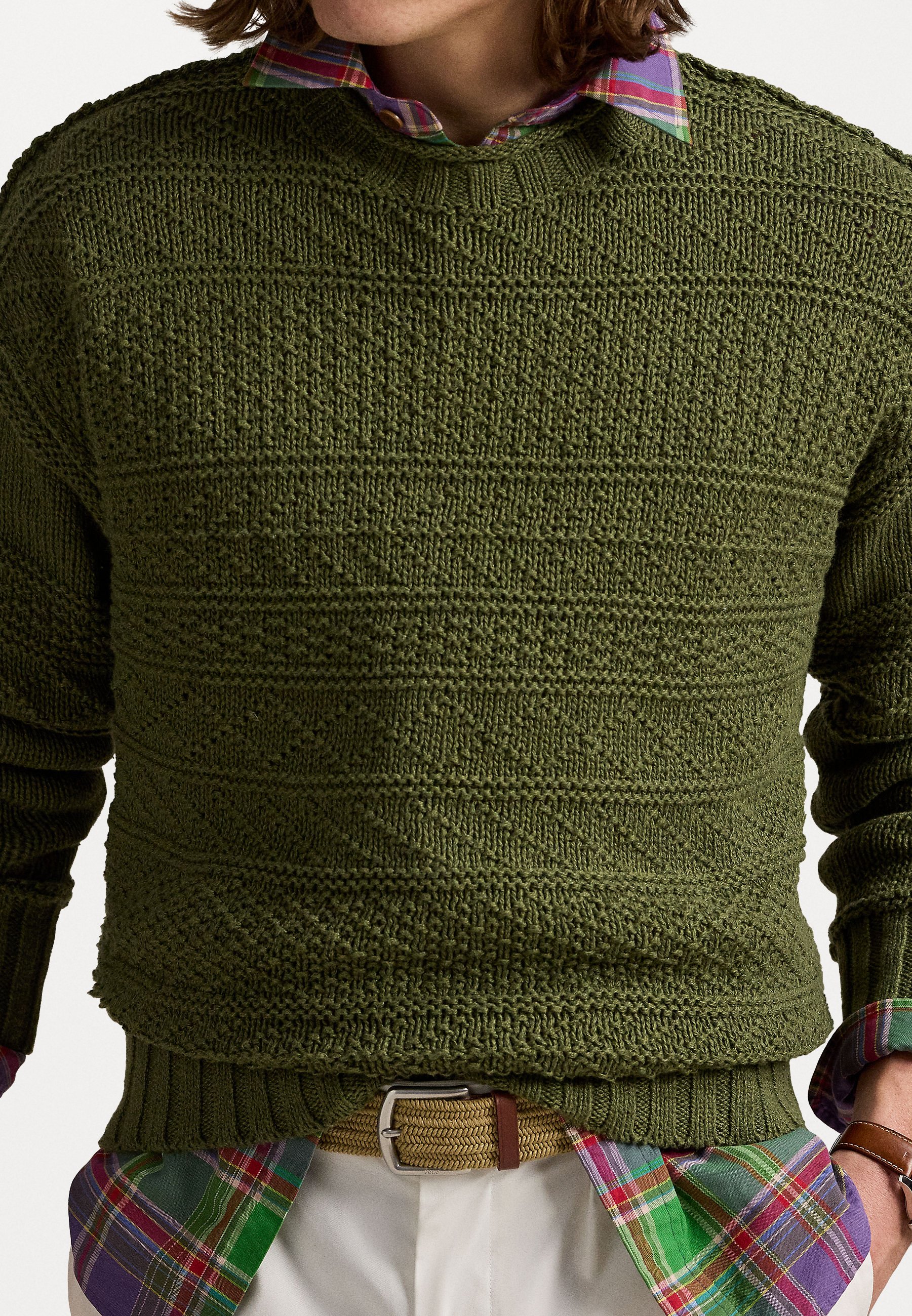 Polo Ralph Lauren TEXTURED LINEN-COTTON SWEATER - Jumper