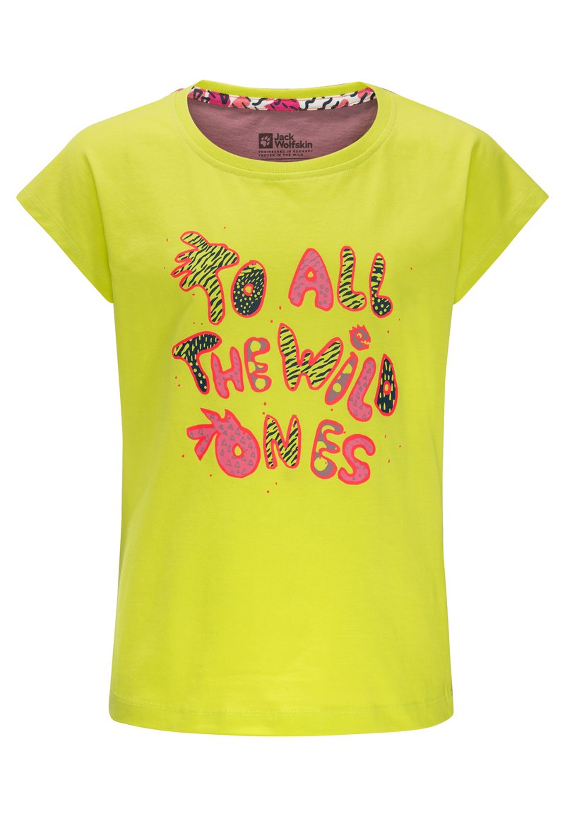 Jack Wolfskin T-shirt print geel