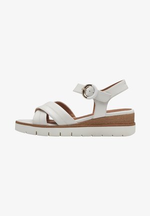 Platform sandals - white leather