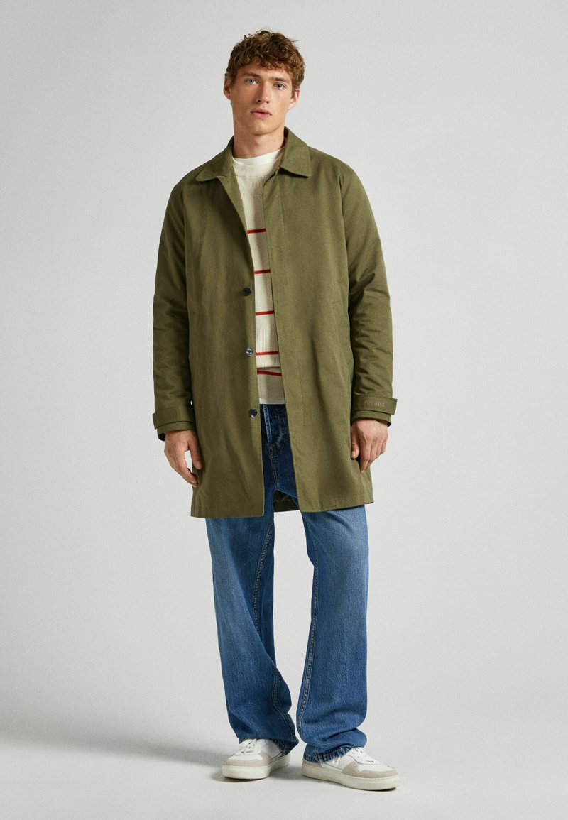 Pepe Jeans Halflange jas groen