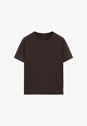 Massimo Dutti, T-Shirt basic - dark brown