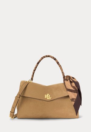 Lauren Ralph Lauren, SCARF-TRIM MEDIUM FARRAH SOFT SATCHEL - Handtas - camel