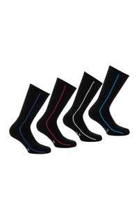 Athena 4 PACK - Chaussettes - noir liseré couleur