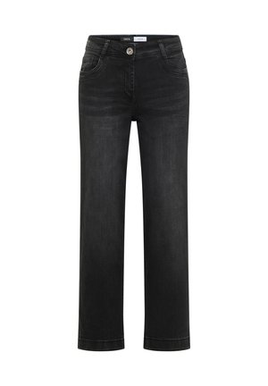 Cecil, HIGH WAIST WIDE LEG JEANS IM LOOSE FIT - Wide Leg - black washed