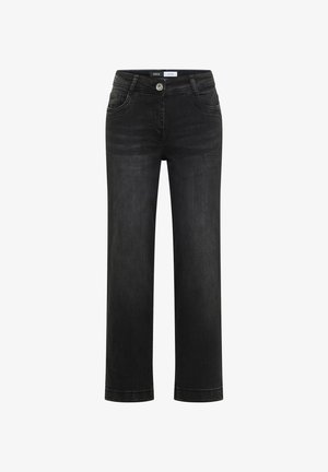 Cecil, HIGH WAIST WIDE LEG JEANS IM LOOSE FIT - Wide Leg - black washed