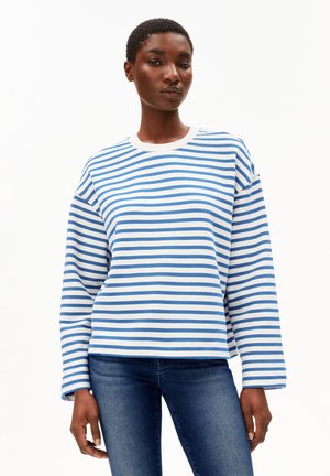FRANKA STRIPE - Long sleeved top - undyed-dark morning