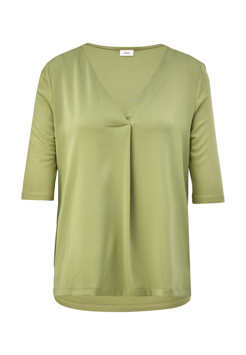 s.Oliver BLACK LABEL T-shirt basic donkergroen s.Oliver BLACK LABEL T-shirt basic donkergroen