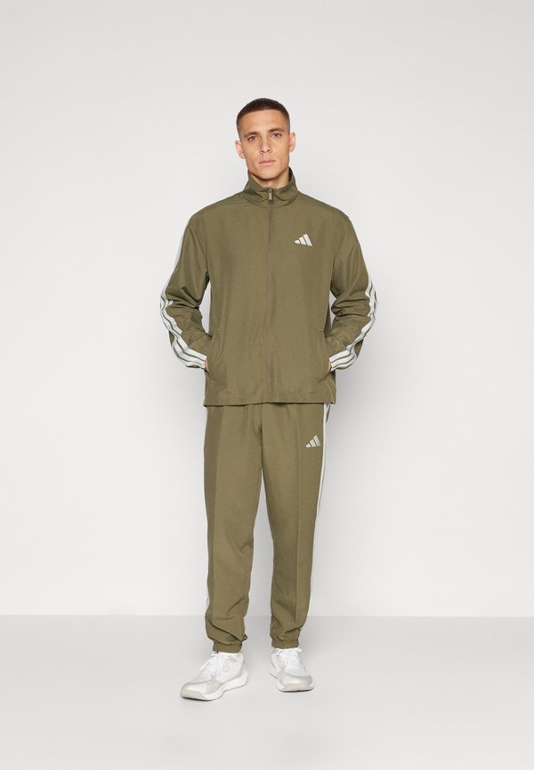 BASIC 3 STRIPES SET - Trainingsanzug - olive strata