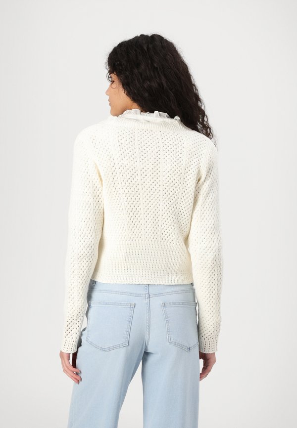 ONLROSELIA LS V-NECK - Cardigan - cloud dancer2