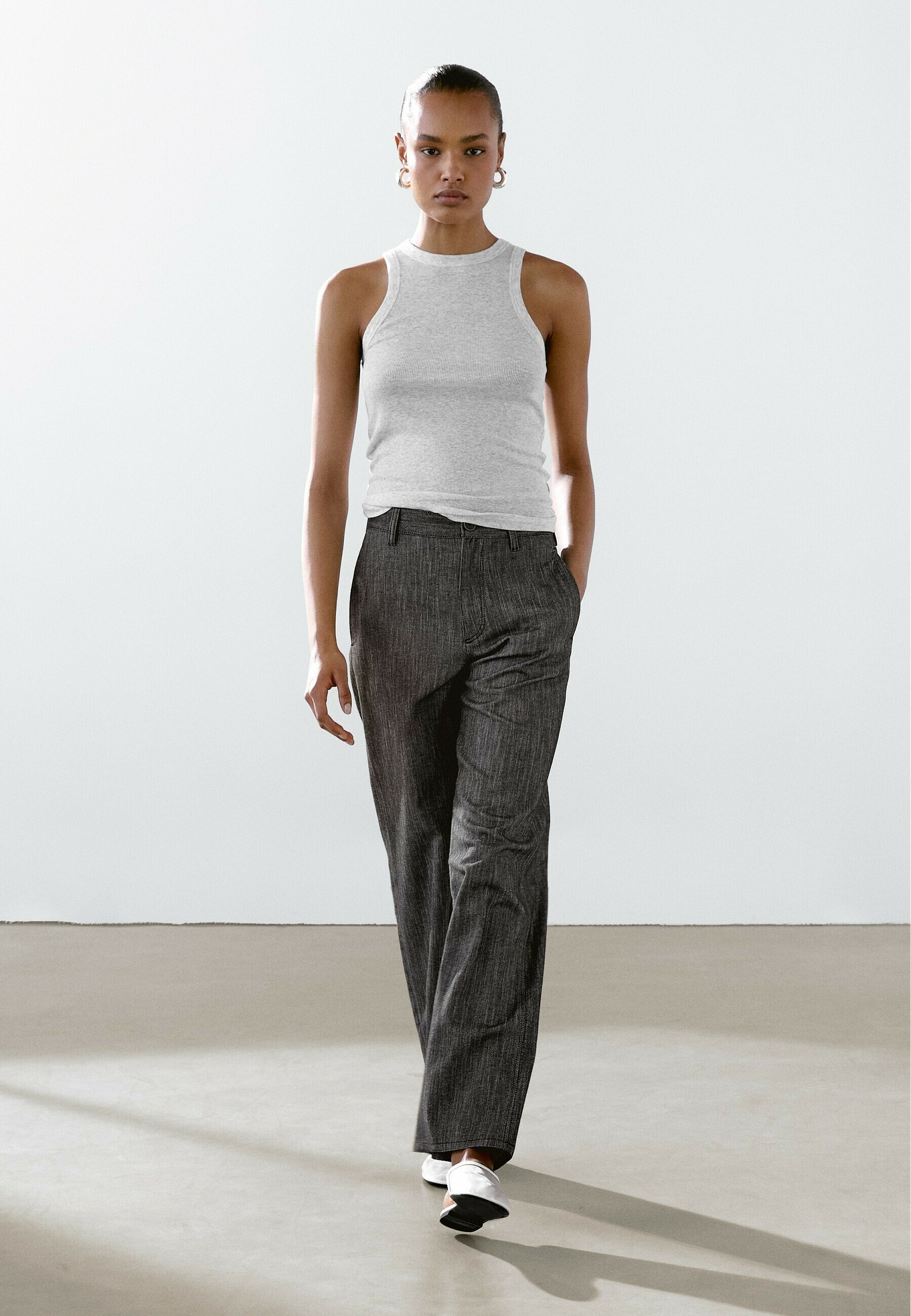 売れ筋商品|||マッシモ ドゥッティ Tシャツ レディース トップス HALTER  - Top - light grey Massimo Dutti(マッシモドゥッティ) Tシャツ・カットソー