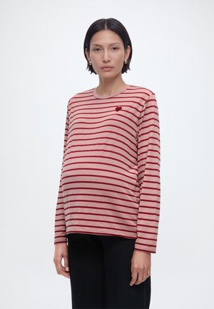 MLLOVELY LS JRS TOP - Bluză cu mânecă lungă - zephyr stripes:windsor wine