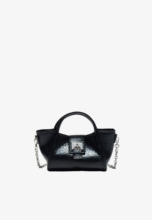 Stradivarius, MINI PADLOCK CROSSBODY BAG - Håndtasker - black