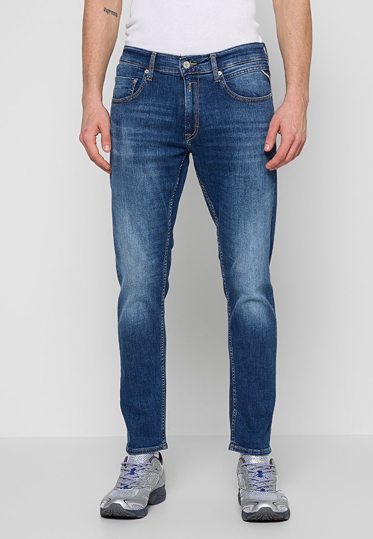 Replay Slim fit jeans donkerblauw Replay Slim fit jeans donkerblauw