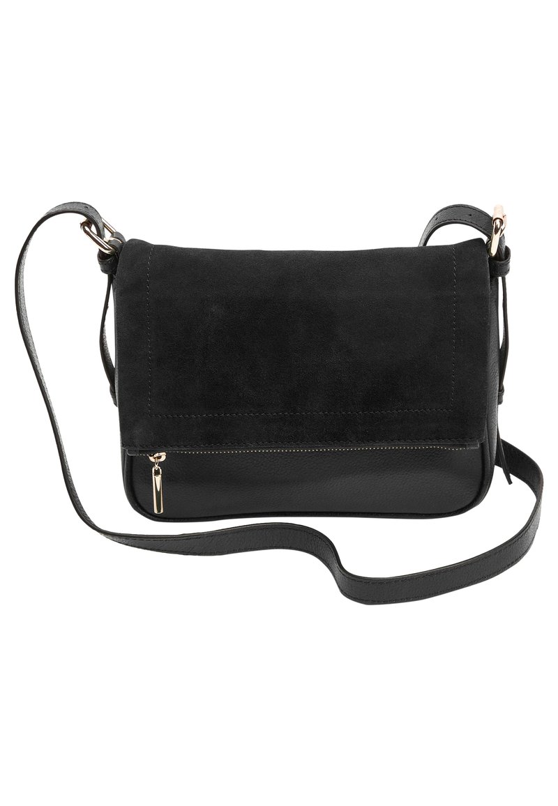 Next Across body bag black leather suede/black Zalando.de