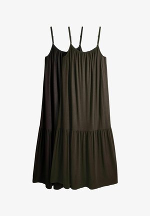 THE SET, REGULAR FIT - 2 PACK DROPPED WAIST JERSEY MAXI DRESS - Maxi dress - khaki green brown