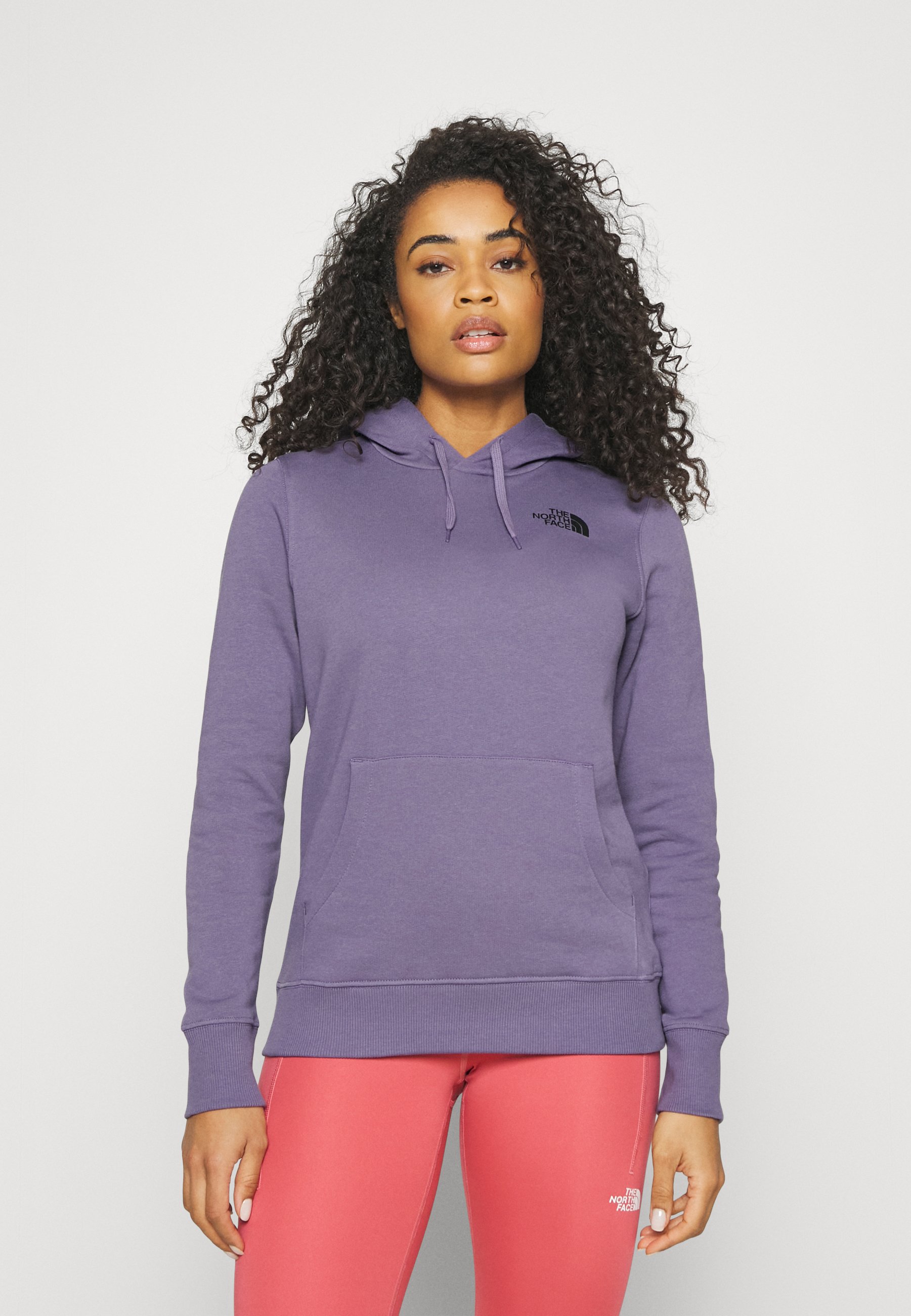 red north face hoodie womens