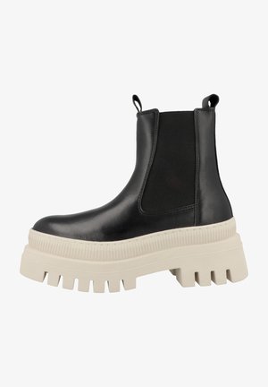 Tamaris, Botines con plataforma - blk lea ivory