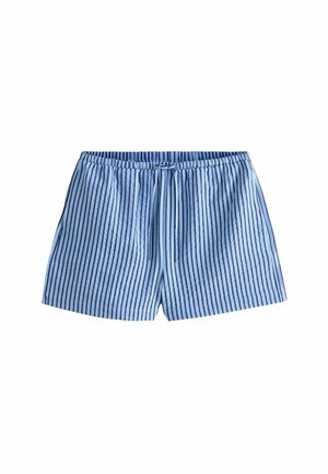 TEXTURED STRIPE TIE WAIST   REGULAR FIT - Shorts - blue