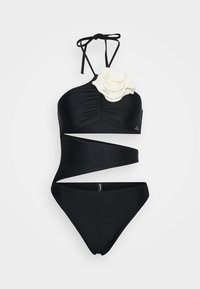 FLOWER SWIMSUIT - Jednodílné plavky - black
