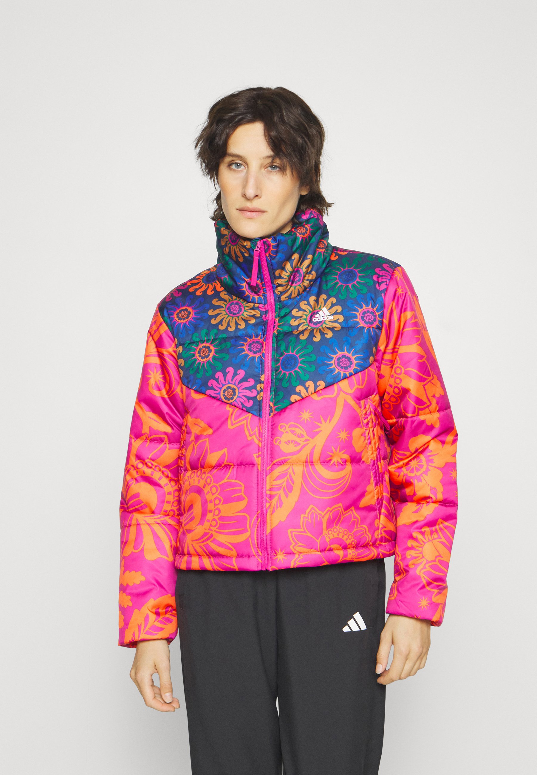 JACKET FARM - indigo/rot Sportswear - Winterjacke adidas red/night solar bahia magenta/semi