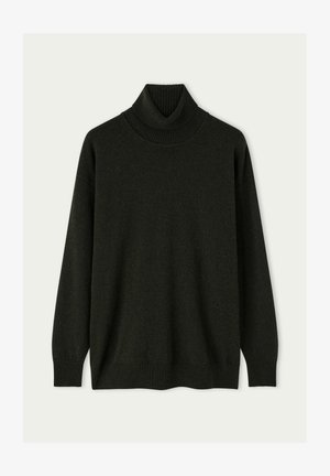 Falconeri, ULTRASOFT TURTLENECK WITH SLITS - Strickpullover - dark green