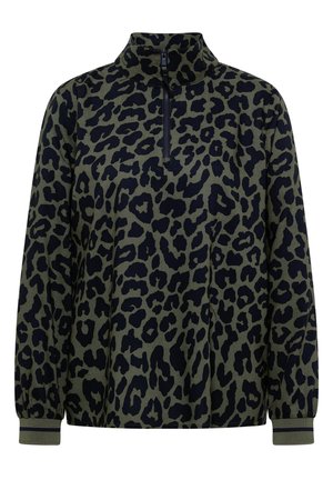 Cecil, BLUSE MIT STEHKRAGEN UND ZIPPER - Blouse - dried olive green