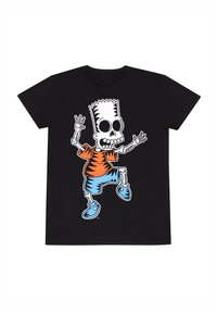 Henry Tiger SIMPSONS SKELETON BART - Triko s potiskem - black