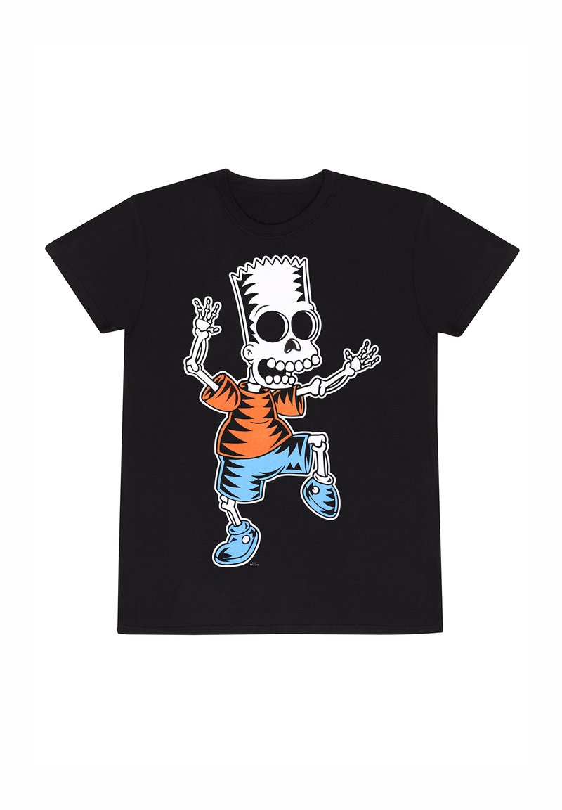Henry Tiger SIMPSONS SKELETON BART - Triko s potiskem - black