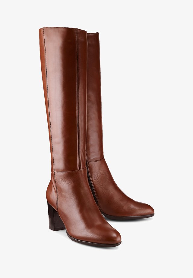 Braune Stiefel Boots Fur Damen Reinschlupfen Wohlfuhlen Bei Zalando