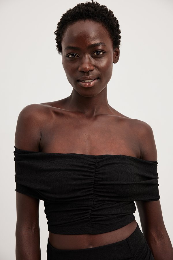 OFF SHOULDER ROUCHED - Basic T-shirt3