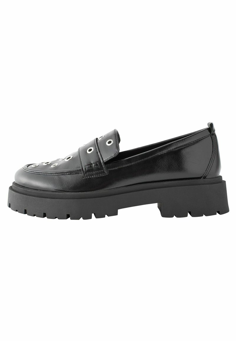 Next WIDE FIT FOREVER COMFORT CHUNKY LOAFERS - Scarpe senza lacci - mottled black