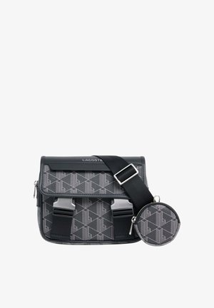 Lacoste, LACOSTE SACOCHE THE BLEND MONO NOIR GRIS - Sac bandoulière - mono noir gris t