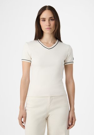 Fila PORTELLO V-NECK - T-paita - egret