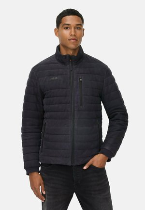Lederjacke - dark navy